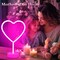 Summer Pink Heart Neon Sign, 2 Pack LED Neon Lights, USB or Battery Powered, Table Decorations for Room, Dorm, Wedding, Anniversary, Bedroom, Classroom, Mother's Day & Summer Parties